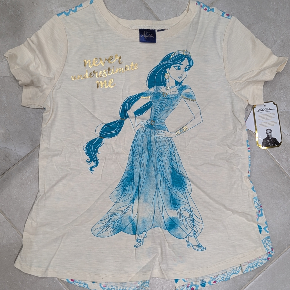5/$35 NWT Disney Princess Jasmine T-Shirt • Size L (10/12)